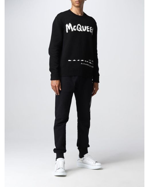 Homme Vêtements Pulls et maille Pulls ras-du-cou Pull Alexander McQueen pour homme en coloris Noir 