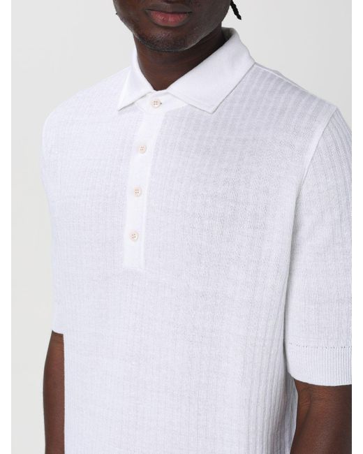 Lardini White Polo Shirt for men
