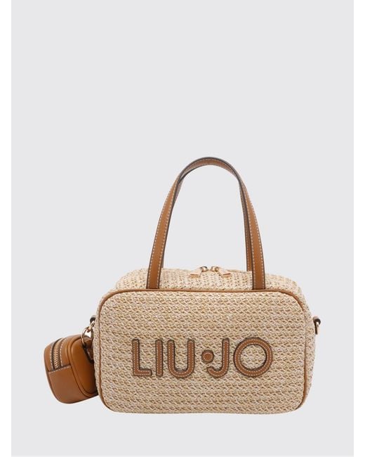 Liu Jo Natural Raffia Bag With Logo