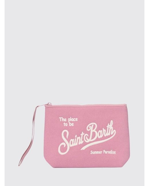 Mc2 Saint Barth Pink Cotton Blend Aline Pouch for men