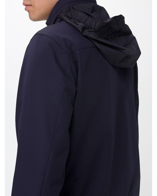 Fay Blue Lightweight Travel Stretch Nylon Jacket for men