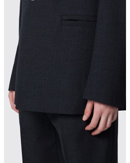 NAMACHEKO Blue Single-Breasted Peak Lapel Blazer for men