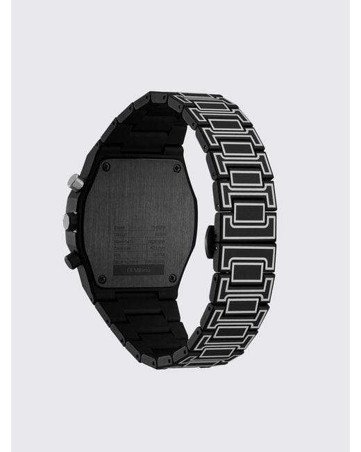 D1 Milano Black Sketch Polycarbonate Watch for men