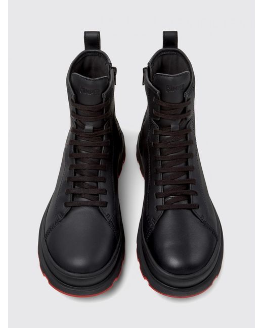 Camper Black Brutus+ Hydroshield Leather Ankle Boots for men