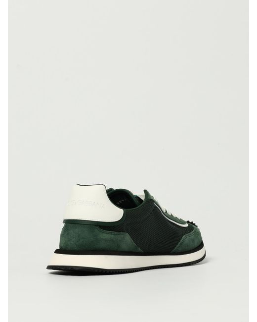 Dolce & Gabbana Grün/Weiß Panel Flache Schuhe in Green für Herren