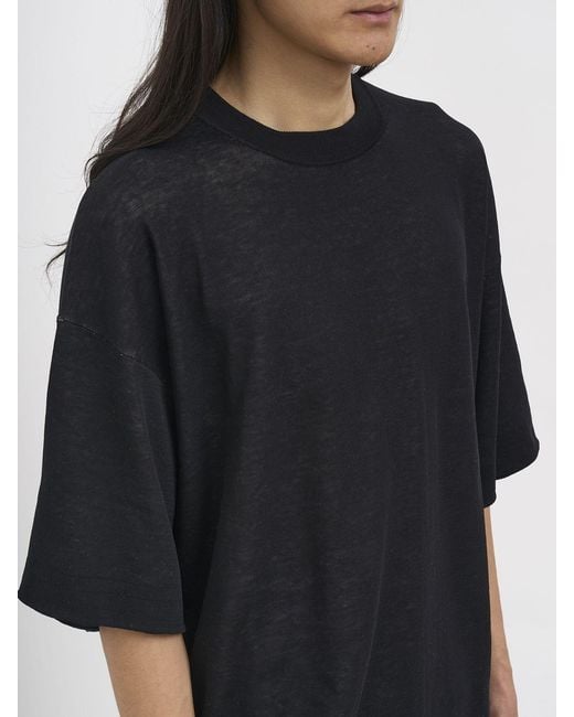 Isabel Benenato Black Cotton T-Shirt for men