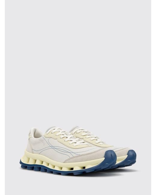Camper White Pelotissima Leather And Nubuck Trainers With Xl Extralight Sole for men