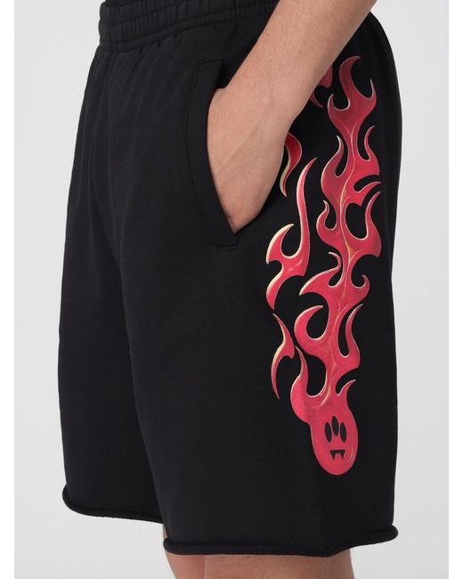 Barrow Black Cotton Jogging Shorts for men