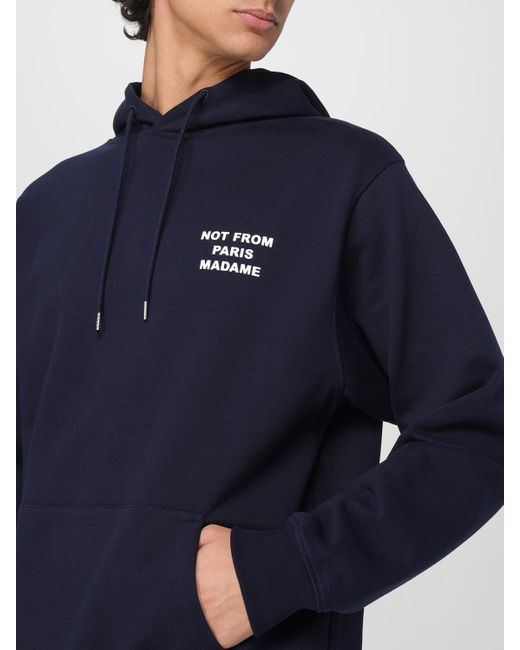 Drole de Monsieur Blue Drole De Monsieur Basic Cotton Sweatshirt for men