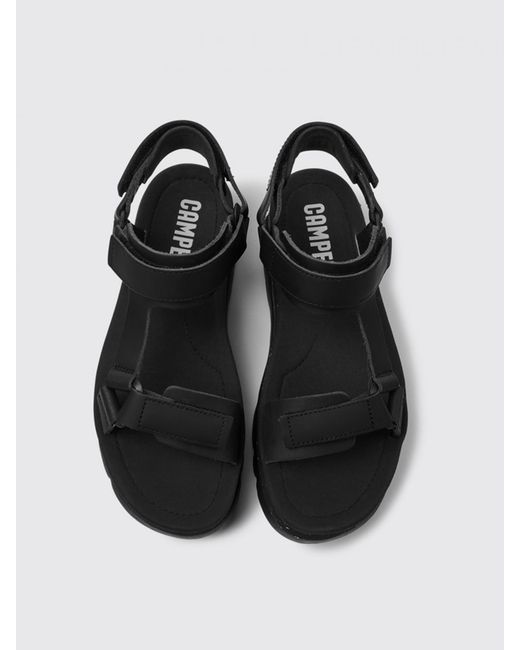 Camper Black Oruga Up Sandals