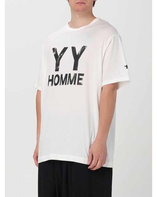 T-shirt in cotone di Yohji Yamamoto in Gray da Uomo