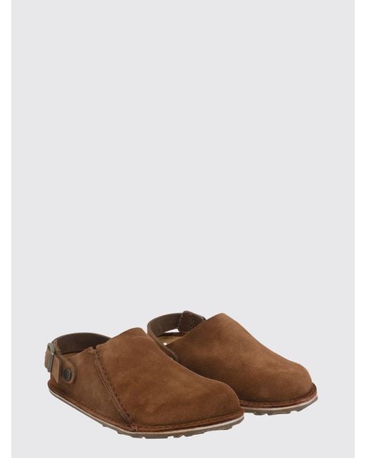Birkenstock Brown Lutry Premium Suede Mules for men