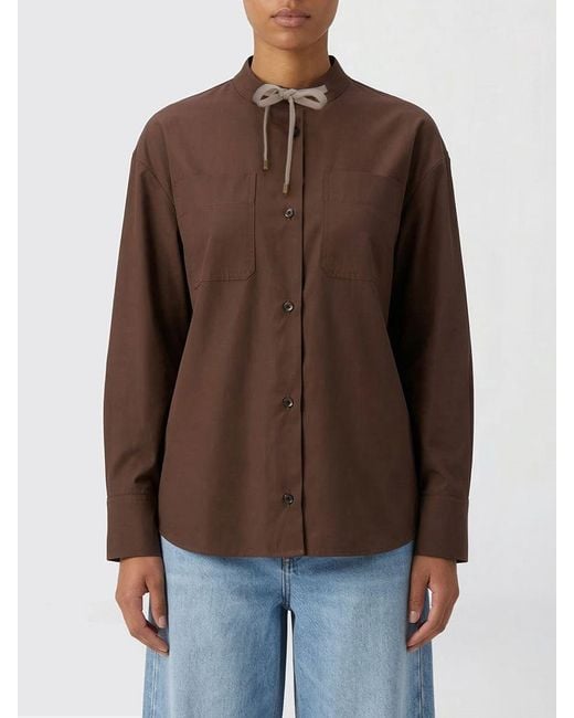 Max Mara Brown Casual Cotton Shirt