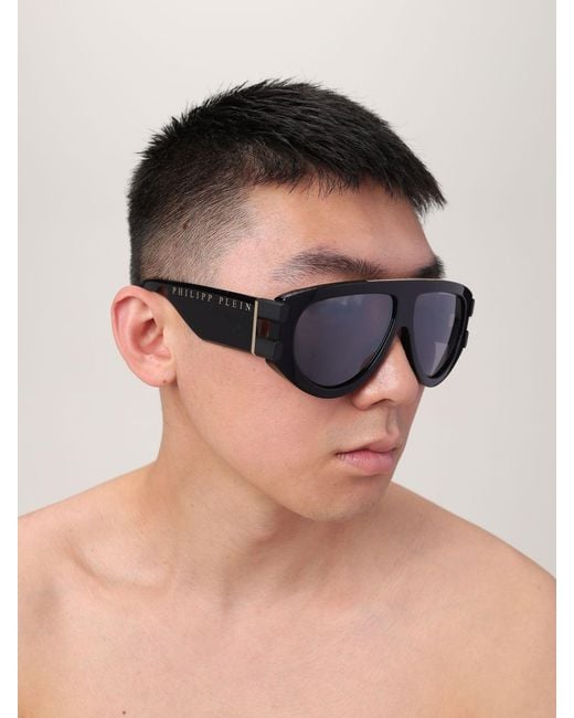 Philipp Plein Black Sunglasses for men