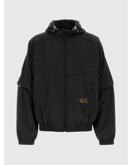 Wooyoungmi Blue Nylon Hooded Windbreaker for men