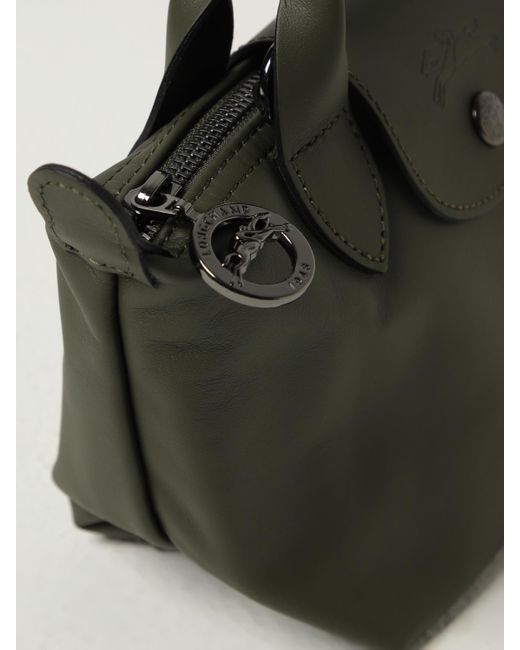 Longchamp Green Le Pliage Xtra Leather Bag With Shoulder Strap