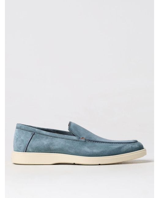 Santoni Blue Loafers for men
