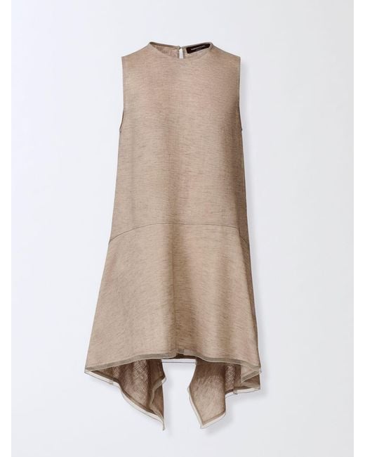 Fabiana Filippi Gray Linen Sleeveless Top