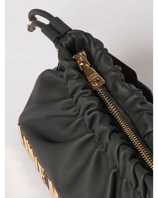 Love Moschino Black Faux Leather Clutch