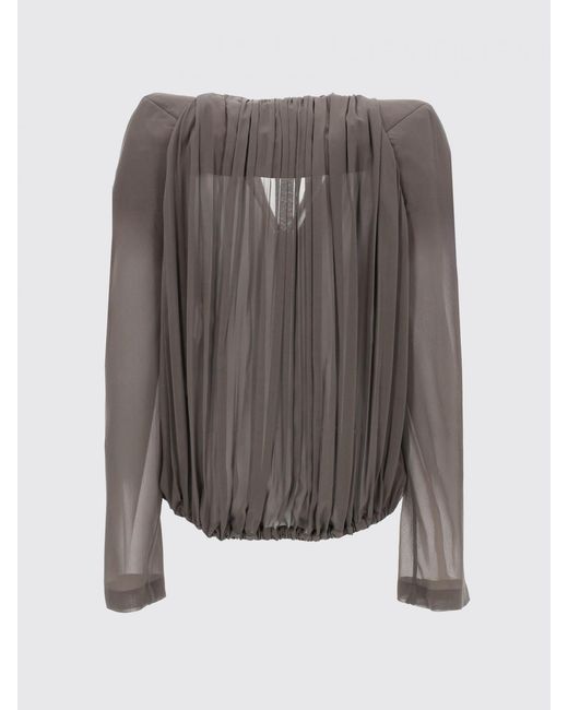 Rick Owens Gray Silk Blouse