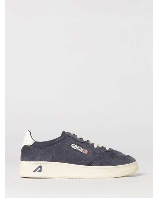 Autry Blue Medalist Low Suede Sneakers for men