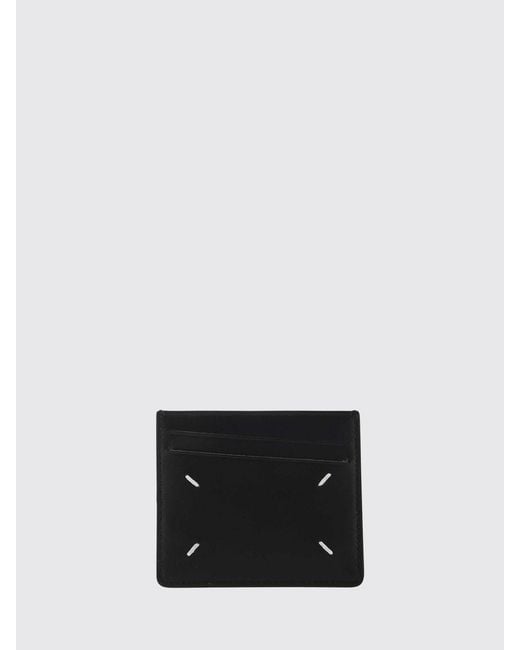 Maison Margiela White Four Stitches Leather Credit Card Holder for men