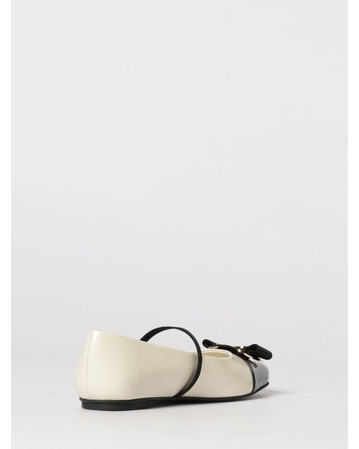 Ferragamo White Ballet Flat