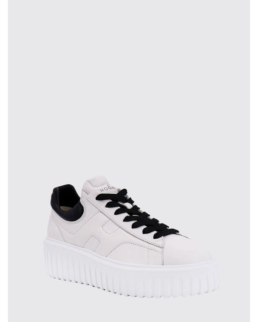 Hogan Metallic H-Stripes Nappa Leather Sneakers