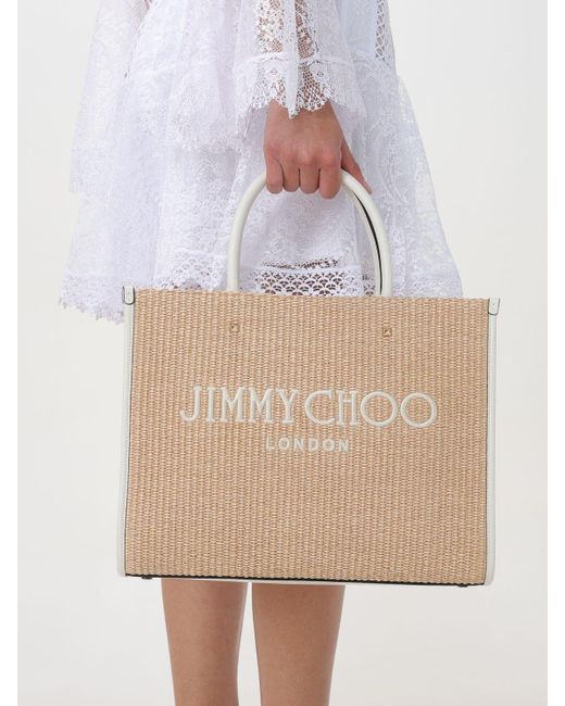 Jimmy Choo Natural Tote Bags