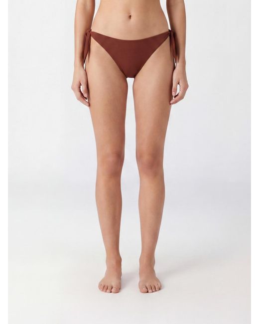 Brunello Cucinelli Orange Low-Rise Bikini Briefs With Side Tie-Fastenings