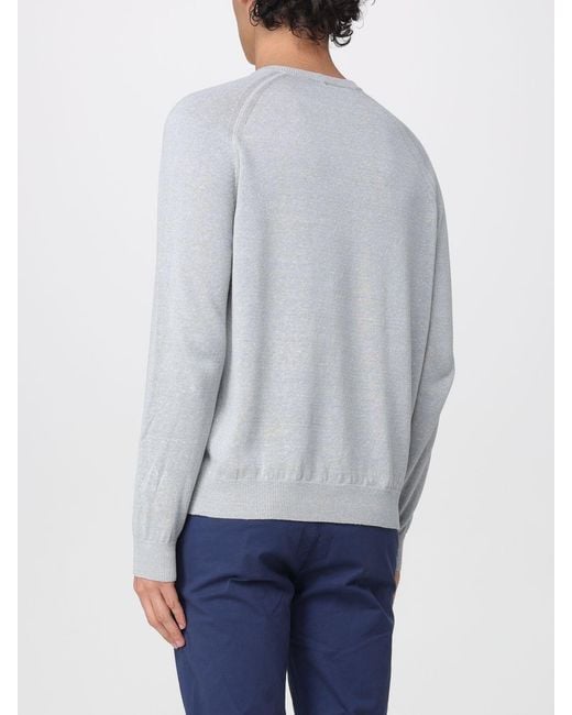 Eleventy Gray Basic Crew Neck Sweater for men