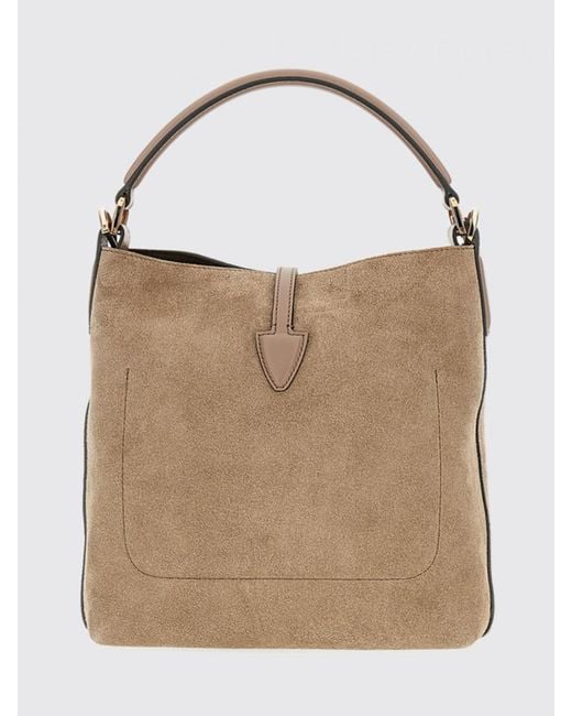 Tod's Natural Mini T Timeless Suede Bucket Bag