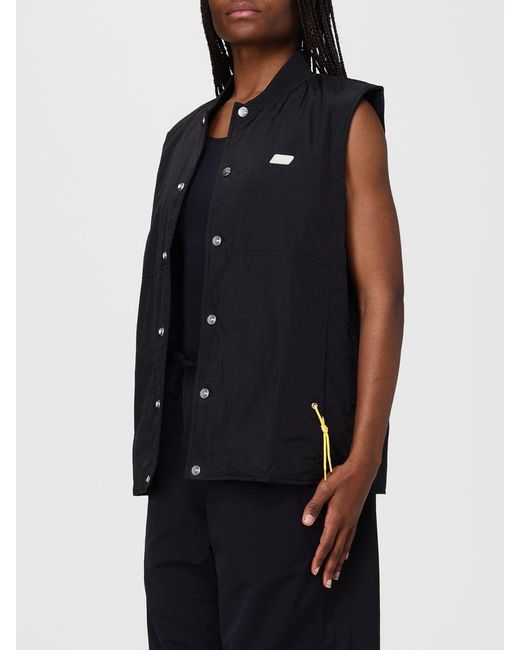 Autry Blue Nylon Bomber Vest With Logo