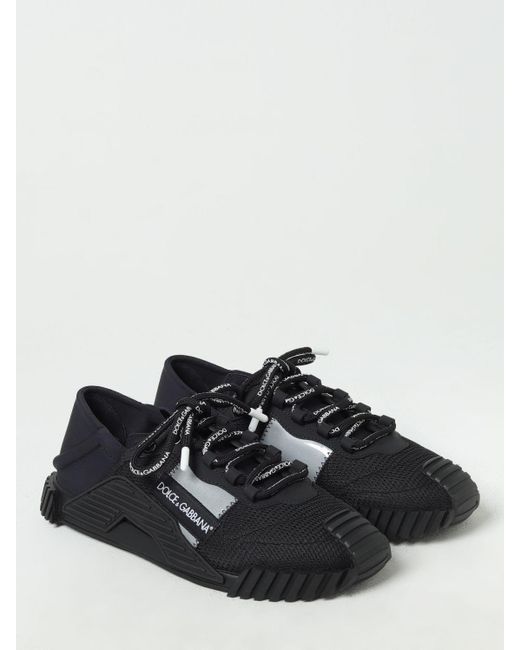 Sneakers in pelle di vitello e mesh di Dolce & Gabbana in Black da Uomo