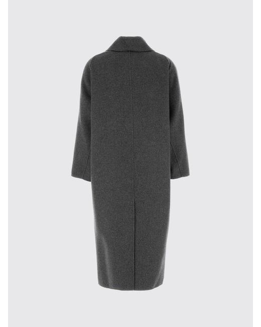 Max Mara Black Double Breasted Virgin Wool Coat