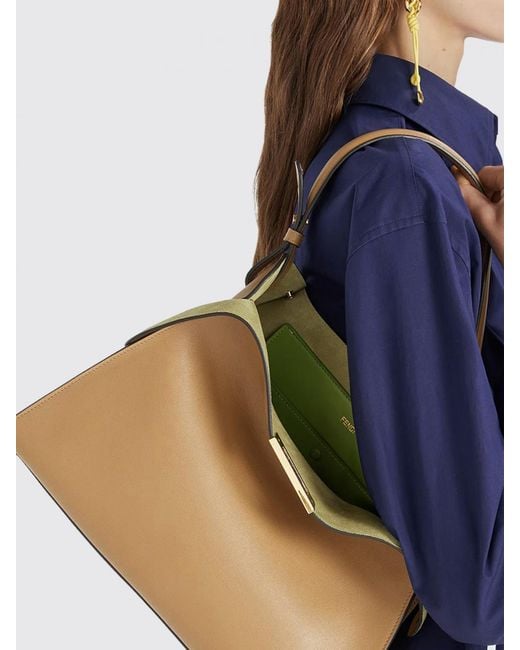 Borsa Tote Way Medium di Fendi in Natural