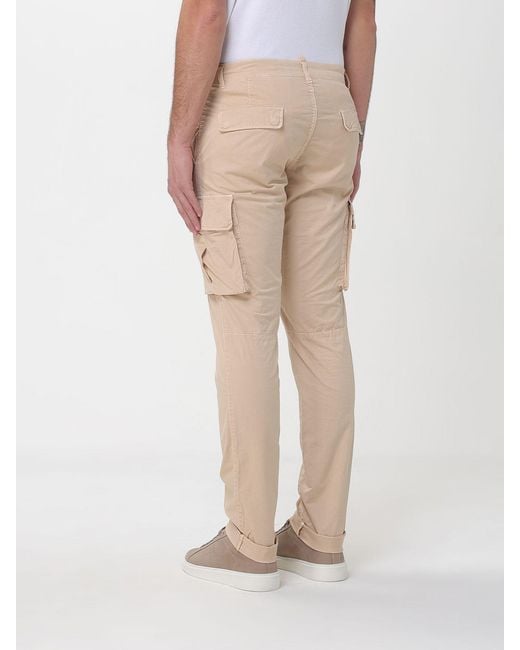 Mason's Natural Stretch Cotton Cargo Trousers for men