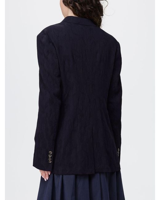 Paul Smith Blue Single-Breasted Cotton Blend Blazer