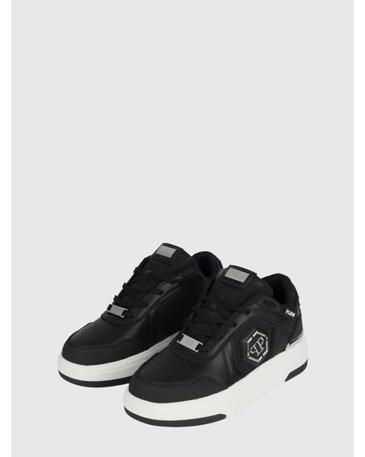 Philipp Plein Black Runner Hexagon Predator Lace-Up Sneakers for men