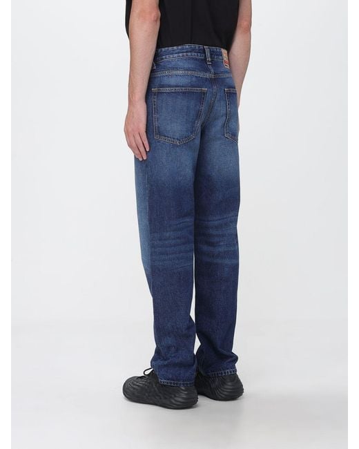DIESEL Blue 2024 D-Macs Mid-Rise Straight Jeans for men