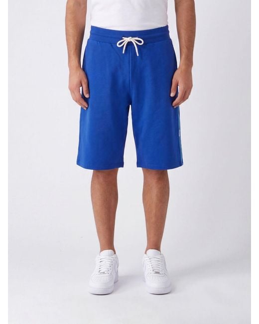 Gcds Blue Cotton Jogging Shorts for men