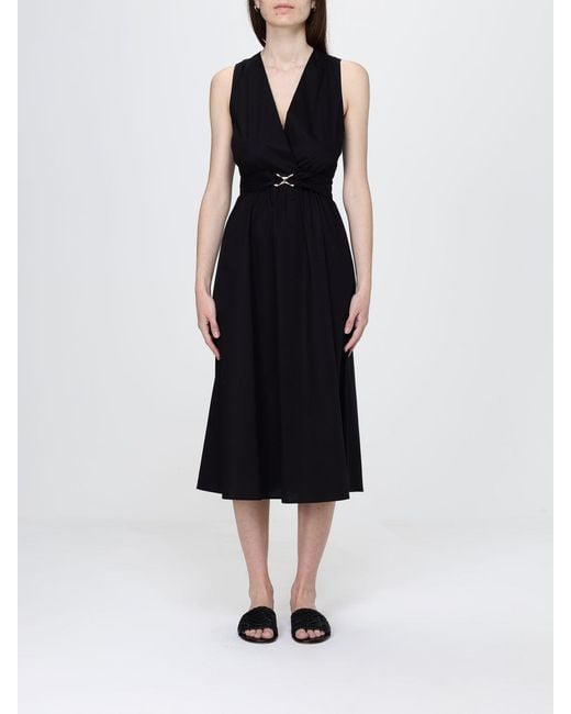 Twinset Black Stretch Cotton Shirtdress