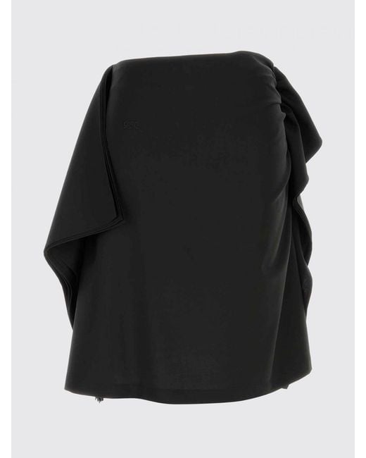 Loewe Black Wool Skirt