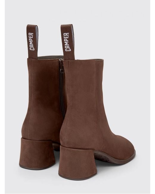 Camper Brown Kora Nubuck Ankle Boots