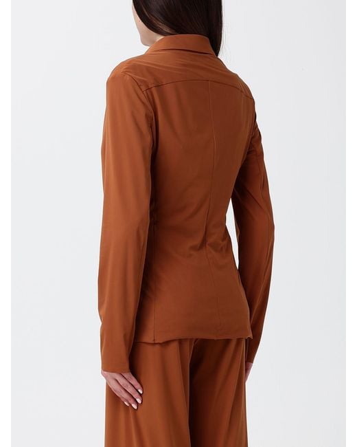 Maliparmi Brown Single Breasted Jersey Blazer