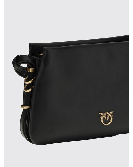 Pinko Black Mini One, Two, Three Leather Bag