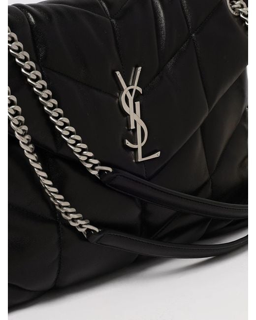 Borsa Puffer Medium di Saint Laurent in Black