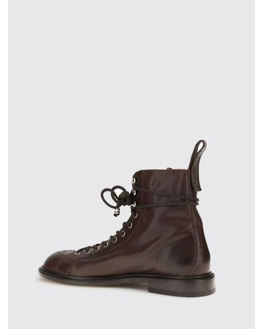 Versace Brown Billy Leather Ankle Boots for men