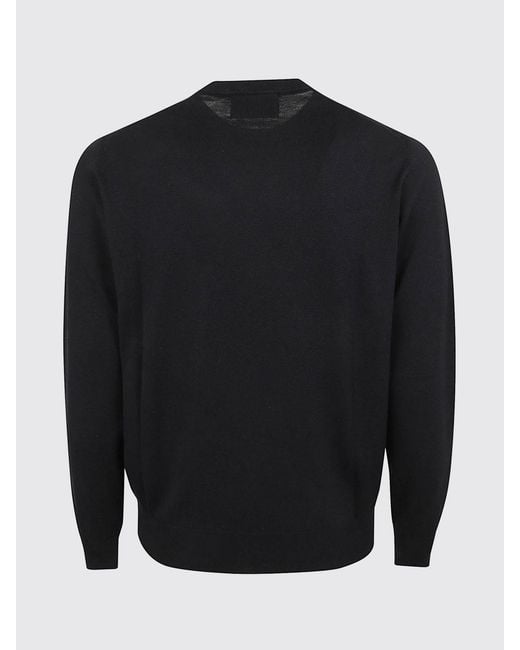 Ballantyne Black Cotton And Silk Sweater for men