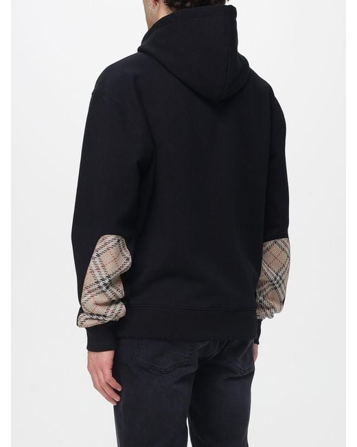 Burberry Blue Cotton Hoodie for men